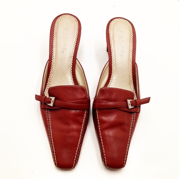 Unisa Shoes - {Unisa} Leather Stitched Mules